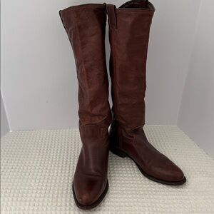 WOMENS Frye Dorado Soft whiskey chestnut leather western riding boot SZ 8.5